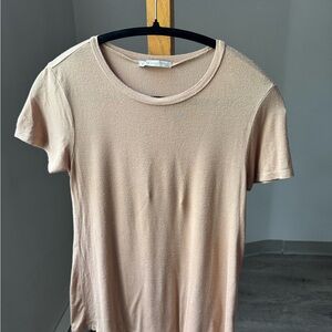 Basic Light Beige Short Sleeve Tee